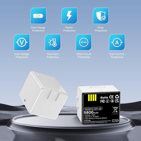 5800mAh Rechargeable Replacement Batteries 2 Pack Compatible with Arlo Pro 3 Pro 4 Pro 5S 2K Ultra Ultra 2 Camera VMA5400 VMC4040P VMC4060P A-4 A-4a in Saudi Arabia