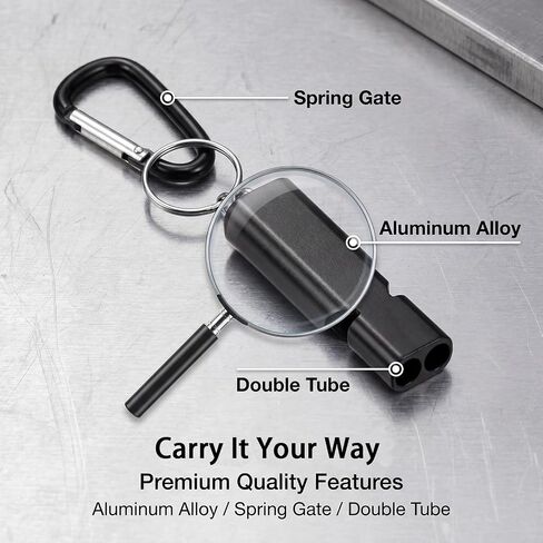 2" D-Ring Carabiner Clip with Whistle Multi-Color 6 Pack | High-Decibel Whistles, Small Carabiner Hooks, Backpack Accessories, EDC Tools, Camping, Hiking, Outdoor Activity Tools in Saudi Arabia