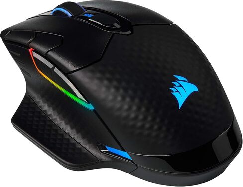 Corsair Dark CORE RGB PRO SE Wireless FPS/MOBA Gaming Mouse with Qi Charging – 18,000 DPI – 8 Programmable Buttons – Sub-1ms Wireless – iCUE Compatible – PC, Mac, PS5, PS4, Xbox – Black | 18000 DPI sensor, 8 programmable buttons, Sub-1ms response, ICUE co in Kuwait
