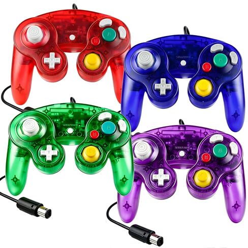 Donop Wired Controllers for Gamecube Switch Wii PC - 4 Pack | Include 4 Port USB Adapter and 4 Pcs 6.6ft Extension Cord Set in Saudi Arabia