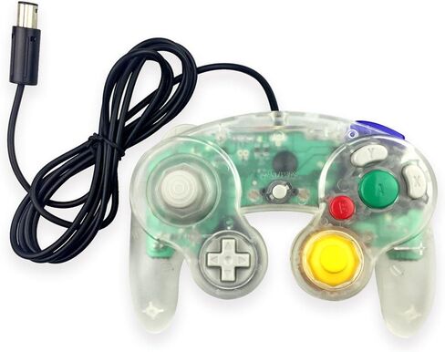 Reiso 1 Pack NGC Controller Classic Wired Controller for Wii Gamecube (Clear White) in Saudi Arabia