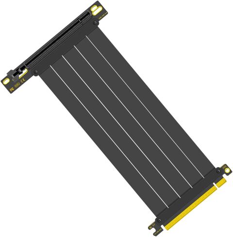 Pcie 4.0 Riser Cable, 200mm/7.8inch, Pcie 4.0 X16 High Speed Flexible Extension for PCIe 4.0/3.0 GPUs, 90 Degree Adapter Compatible, with 4090 4080 4070 3090, Black in Saudi Arabia