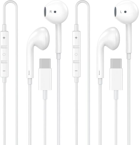 2 Pack Apple MFi Certified iPhone Headphones Wired with Lightning Connector | Wired Earbuds/Earphones with Built-in Remote, Support Control Music, Phone Calls, and Volume, for iPhone 14 13 12 11 Pro Max in Saudi Arabia