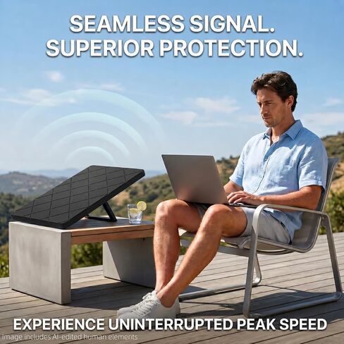 Starlink Gen 3 Protective Cover Case, Starlink Standard Gen 3 Case for Satellite Dish, Silicone Hail Protector Cover for Starlink Standard, Waterproof, Impact Resistant to Rocks/Sand/Hail, Black in Saudi Arabia
