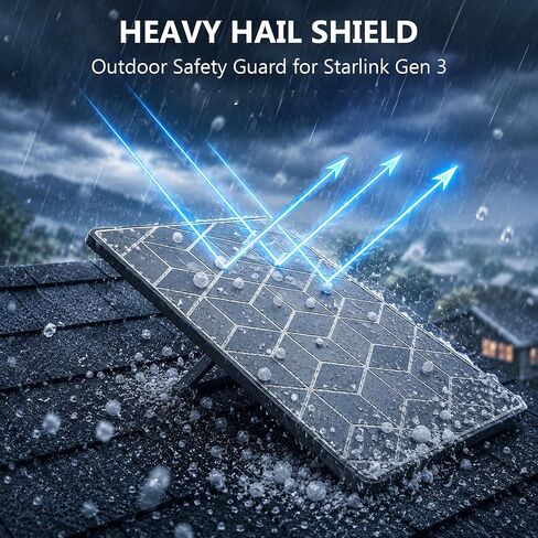 Silicone Hail-proof Protective Cover for Starlink Gen 3 with 2 Boat Erasers | Shockproof Liquid Silicone Case & Boat Erasers Combo Heat Dissipation Hexagonal Protector For Gen3 Dish RV Car Roof Camping in Saudi Arabia
