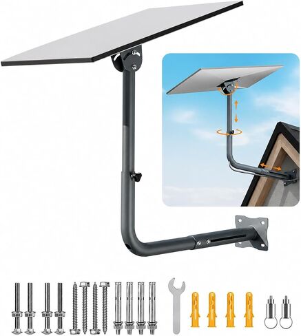 Starlink Mount for Standard 4/4X/Gen 3, Metal Starlink Wall Mount | Heavy Duty Starlink Roof Mount Standard 4, Adjustable Extended Starlink Mount Kit in Saudi Arabia