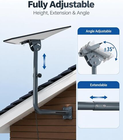 Starlink Mount for Standard 4/4X/Gen 3, Metal Starlink Wall Mount | Heavy Duty Starlink Roof Mount Standard 4, Adjustable Extended Starlink Mount Kit in Saudi Arabia