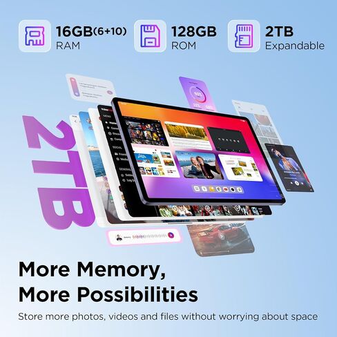 TCL TAB A1 Plus Android Tablet, 12.2" 2.4K 120Hz Display, 6+128GB | Octa-core CPU, AI Tools, 8000mAh Battery, Android 16, Quad Speakers, IP54 Metal Body, Tablet for Work, Study & Entertainment in Saudi Arabia
