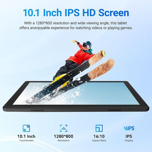 كمبيوتر لوحي Jeazans، جهاز لوحي 10.1 بوصة يعمل بنظام Android 16، ذاكرة وصول عشوائي 20 جيجابايت، ذاكرة تخزين داخلية 64 جيجابايت، سعة 1 تيرابايت، بطارية 6000 مللي أمبير في الساعة، كاميرا مزدوجة 5 ميجابكسل + 8 ميجابكسل، شاشة لمس عالية الدقة 1280 × 800 IPS، W in Kuwait