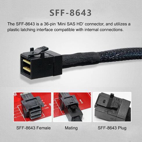chenyang OCuLink PCIe PCI-Express SFF-8611 4i to Slimline SFF-8643 SSD Data Active Cable 50cm for SSD eGPU Card in Saudi Arabia