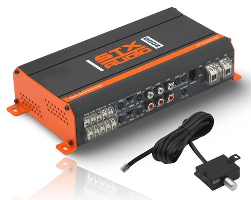 STX Audio STX2000.5D 2000-Watt 5-Channel Class D Amplifier, 130W RMS Per Channel and 400W RMS Sub Output, MOSFET Circuit Design, Adjustable LPF and HPF for Car Audio Systems in Saudi Arabia