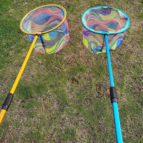 Kids Fishing Net, 3 Pack Telescopic Landing Net with Aluminum Pole Handle, Beach Nets Toys for Kids, Butterfly Net Bug Net, Fish Net Crab Nets Fishing Gear for Kids Youth, Outdoor Playing in Kuwait