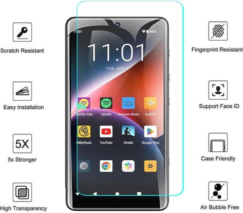 3 Pack for HIFI WALKER G7 Pro MP3 Music Player Screen Protector | HD Clear Anti-Fingerprint Anti-Scratch TPU Screen Protector Flim Compatible with HIFI WALKER G7 Pro 5.2" MP3 Music Player in Kuwait
