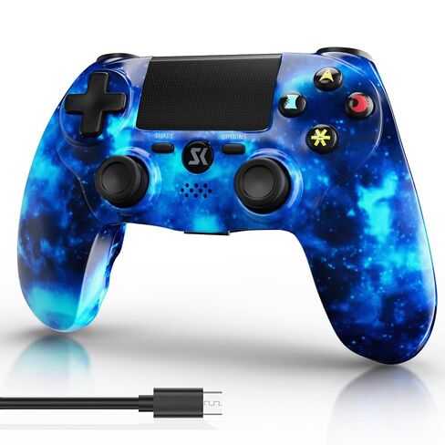 Wireless Controller for PS4, Controller for Sony PlayStation 4, Double Shock 6-Axis Motion Sensor, Sensitive Touch Pad, Built-in Speaker & Stereo Headphone Jack, Compatible with PlayStation 4/Pro/Slim in Saudi Arabia