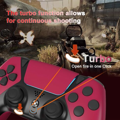 Enstixsm Replacement for Luna Controller for Fire TV PC Controllers Wireless for Gaming for Luna Firestick Gamepad with Back Paddles 1200mAh Turbo Dual Motors No Drift ALPS Joystick Mando,Red in Saudi Arabia
