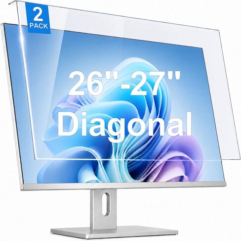 2 Pack Anti-Blue Light & Anti-Scratch Screen Protector Shield for 27 Inches Desktop Computer Monitor, Hanging Block Filter Panel for Eye Protection | for 27 Inches Desktop Computer Monitor, Hanging Block Filter Panel for Eye Protection in Saudi Arabia