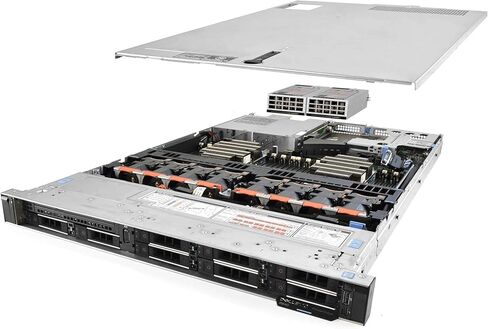 PCSP R640 8 Bay SFF Plex Video & Database Hybrid Server, 2X Gold 6134 3.2GHz (16C/32T Total), 2X 512GB SSD, 6X 1.2TB HDD, H730, X710/i350 10GbE/1GbE 4-Port NIC, Win2025 Eval (256GB DDR4 RAM) in Kuwait