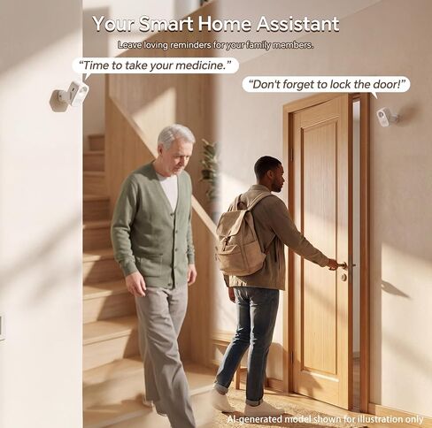 Motion Sensor Alarm with 20s Custom Voice Recording | 120dB Loud Indoor Motion Detector Alarm, Wireless Doorbell Entry Alert for Business, Store, Office and Caregiver in Saudi Arabia