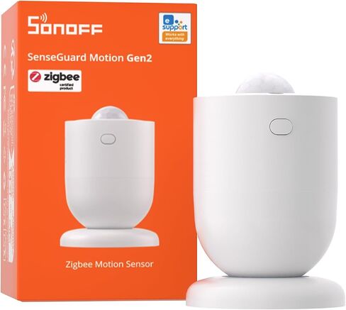 SONOFF SenseGuard SNZB-03PR2 Zigbee Motion Sensor with Light Sensor for Light Control, Alarm System, Automation, Illuminance History, Compaitble with Home Assistant, Alexa, SmartThings in Saudi Arabia