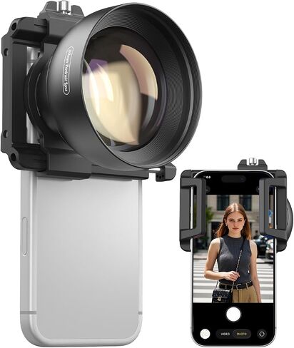 MIAO LAB 2X Telephoto Portrait Master Lens for iPhone, Samsung, Android - 50mm F1.05 Portrait Lens, 17mm Threaded Interface with Universal Clip for Portraits, Flowers, Food, Pets & Night Scenes in Saudi Arabia