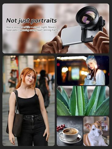 MIAO LAB 2X Telephoto Portrait Master Lens for iPhone, Samsung, Android - 50mm F1.05 Portrait Lens, 17mm Threaded Interface with Universal Clip for Portraits, Flowers, Food, Pets & Night Scenes in Saudi Arabia