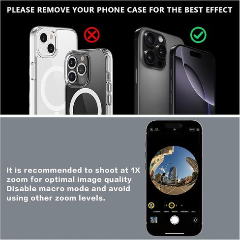 Fisheye Lens 235°Clip-On Cellphone Camera Lens Kit,Fish Eye Lens for iPhone 17 16 15 and Android Smartphone,Cartoon, Surreal Photos in Saudi Arabia