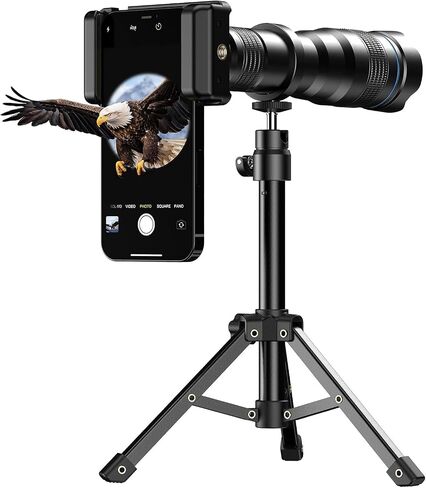 36X Telephoto Lens, Evil Eye High Power HD Telephoto Phone Lens with Tripod for Android & iPhone, Samsung and Most Smartphone in Kuwait