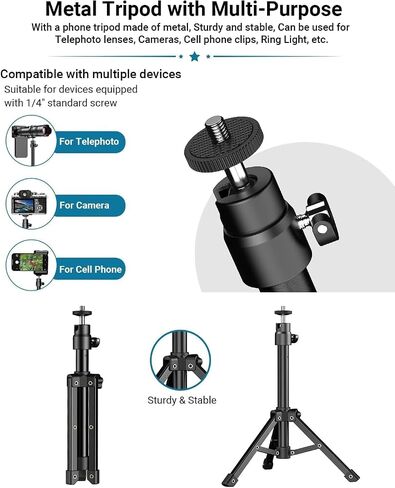 36X Telephoto Lens, Evil Eye High Power HD Telephoto Phone Lens with Tripod for Android & iPhone, Samsung and Most Smartphone in Kuwait
