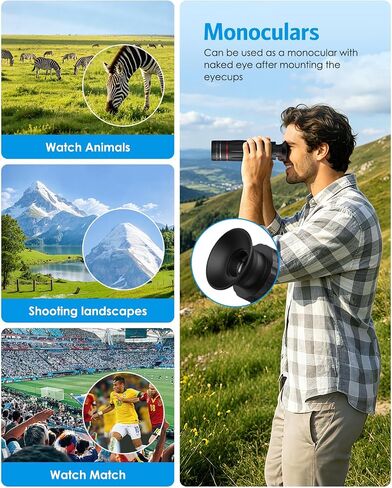 AMIR 18X Telephoto Lens, High Power Phone Camera Lens with Tripod, HD Monocular Telescope Attachment for Samsung, Android & iPhone, Smartphones in Saudi Arabia