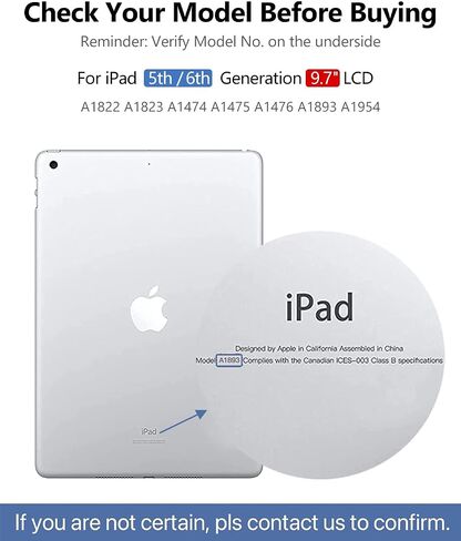 LHM for iPad 5th (2017)/ 6th (2018)/ Air 1st Gen 9.7" LCD Screen Replacement Display Assembly LED LCD Panel (Model: A1822 A1823 A1474 A1475 A1476 A1893 A1954) with Repair Kits (Not Touch Glass) in Kuwait