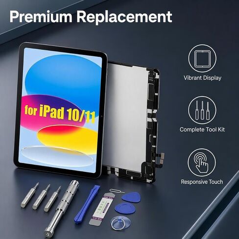ZTR for iPad 10th Gen (2022) / (A16) (2025) 11th Gen Screen Replacement, Fit 10.9" and 11" LCD Display, for iPad 10th/11th Model A2696 A2757 A2777 A3354 A3355 A3356 (Only LCD, Not Touch Digitizer) in Saudi Arabia