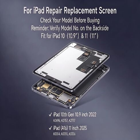 ZTR for iPad 10th Gen (2022) / (A16) (2025) 11th Gen Screen Replacement, Fit 10.9" and 11" LCD Display, for iPad 10th/11th Model A2696 A2757 A2777 A3354 A3355 A3356 (Only LCD, Not Touch Digitizer) in Saudi Arabia