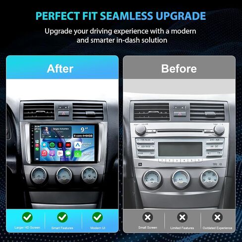 8Core 4+64GB Car Radio Stereo for Toyota Camry 2006-2011, Pluy and Play 9" Android 13 Head Unit with Carplay/Android Auto SWC/1080P Backup Camera/AM & FM Radio in Saudi Arabia