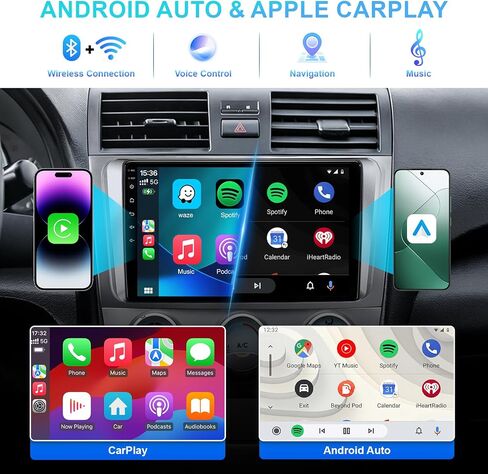 8Core 4+64GB Car Radio Stereo for Toyota Camry 2006-2011, Pluy and Play 9" Android 13 Head Unit with Carplay/Android Auto SWC/1080P Backup Camera/AM & FM Radio in Saudi Arabia