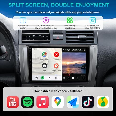 8Core 4+64GB Car Radio Stereo for Toyota Camry 2006-2011, Pluy and Play 9" Android 13 Head Unit with Carplay/Android Auto SWC/1080P Backup Camera/AM & FM Radio in Saudi Arabia