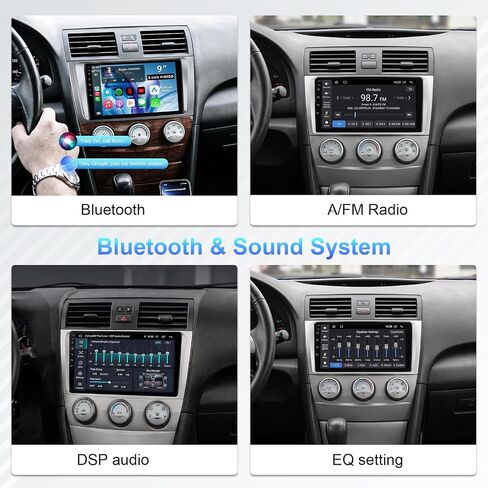 8Core 4+64GB Car Radio Stereo for Toyota Camry 2006-2011, Pluy and Play 9" Android 13 Head Unit with Carplay/Android Auto SWC/1080P Backup Camera/AM & FM Radio in Saudi Arabia