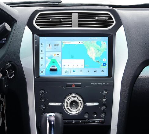 4+64G Car Radio Upgrade for Ford Explorer 2011-2019 w/Carplay Andriod Auto | 10.1" Android 13 HD Screen GPS FM DSP BT5.4 5Ghz WIFI Stereo Support SWC AC Head Unit w/1080P Backup Camera in Saudi Arabia