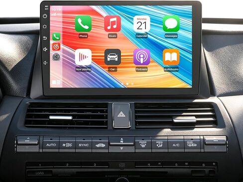 ستيريو راديو السيارة Junsun لسيارة Honda Accord 2008-2013 CarPlay/Android Auto | ذاكرة وصول عشوائي 2 جيجابايت وذاكرة قراءة فقط 64 جيجابايت ونظام تحديد المواقع DSP RDS، ترقية بلوتوث 5.0 AM/FM مع كاميرا احتياطية 1080P in Kuwait