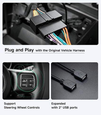 Car Radio for Jeep Compass Patriot 2010-2016, Wireless CarPlay Android Auto | 10.2 inch HD Stereo touchscreen, 64G storage, 5G WiFi GPS, Bluetooth FM AM SWC, plug-and-play, AHD backup camera in Saudi Arabia