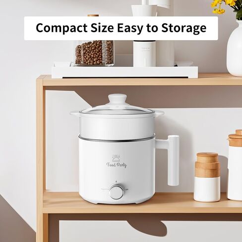 Hot Pot Electric Pot for Cooking Ramen Cooker 1.6L College Dorm Room Essentials Mini Hotpot Shabu Shabu Pot 110V Noodle Cooker Non Stick in Saudi Arabia