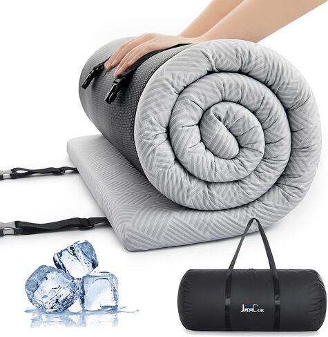 Cooling Foam Camping Mattress for Hot Sleeper,Waterproof(75x30x2“) | Portable Sleeping Pad with Carry Bag,Roll Up Cot Mattress Topper for Summer Camping Bed,Hiking,Car in Saudi Arabia