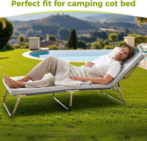Cooling Foam Camping Mattress for Hot Sleeper,Waterproof(75x30x2“) | Portable Sleeping Pad with Carry Bag,Roll Up Cot Mattress Topper for Summer Camping Bed,Hiking,Car in Saudi Arabia