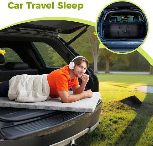 Cooling Foam Camping Mattress for Hot Sleeper,Waterproof(75x30x2“) | Portable Sleeping Pad with Carry Bag,Roll Up Cot Mattress Topper for Summer Camping Bed,Hiking,Car in Saudi Arabia