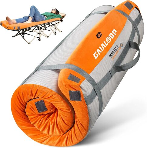 GAIALOOP 4 INCH Extra Thick Memory Foam Camping Mattress, 30D Foam Camp Pad for Car Tent Cot, Roll Up Mattress for Guests Sleepovers RV Truck Camper in Saudi Arabia