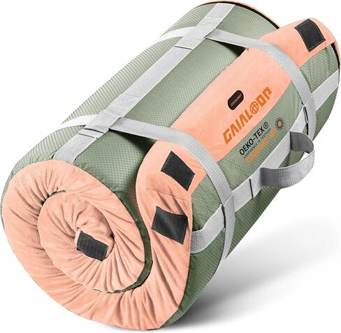 GAIALOOP Memory Foam Glamping Roll Up Futon Mattress, Japanese Floor Bed Camping Mattress Sleeping Mat for Indoor and Outdoor in Saudi Arabia