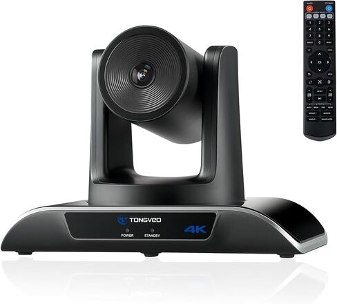 TONGVEO 4K Conference Room Camera System with Gesture Control, AI Auto-Tracking PTZ Camera 5X Digital Zoom with Speakerphone Set 120° Wide-Angle USB3.0 for Remote Meetings Zoom Teams OBS and More in Saudi Arabia