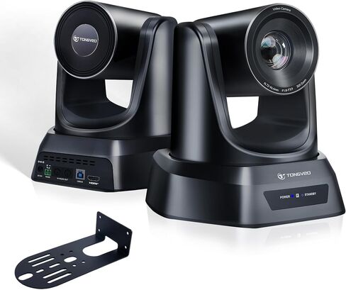TONGVEO Conference Room PTZ Camera System with 20X Optical Zoom, AI Auto Tracking 1080P 60fps HDMI USB Webcam for Church Streaming Online Video Conference,Compatible with Zoom, OBS Easy Setup in Saudi Arabia