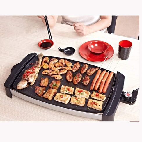 Teppanyaki Electric Party Grill Machine Indoor Hotplate for Table Top Cooking Non-Stick Hot Plate in Saudi Arabia