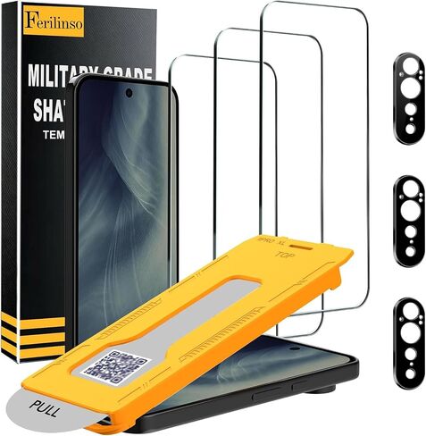 Ferilinso Screen Protector for Samsung Galaxy S26 Ultra, Tempered Glass | 3 Pack, 9H+ Military-Grade Shatterproof, HD Clear, Case Friendly, Easy Installation Bubble Free, with Camera Lens Protector in Saudi Arabia