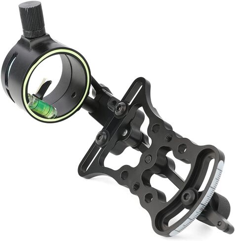 Archery Compound Bow Sight Aluminum Alloy 0.019" Fiber Optic Bow Sight | Micro-Adjustable Aim Sight Toolless Quickset with Sight Light Compound Bow Accessory in Saudi Arabia